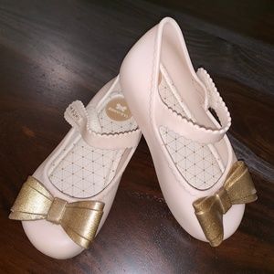 Gold & Cream Girl Mary Janes